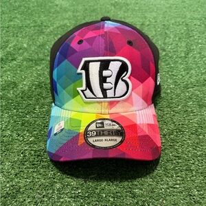 2023 Crucial Catch Cincinnati Bengals New Era 39THIRTY NFL Sideline Hat Lg/XL